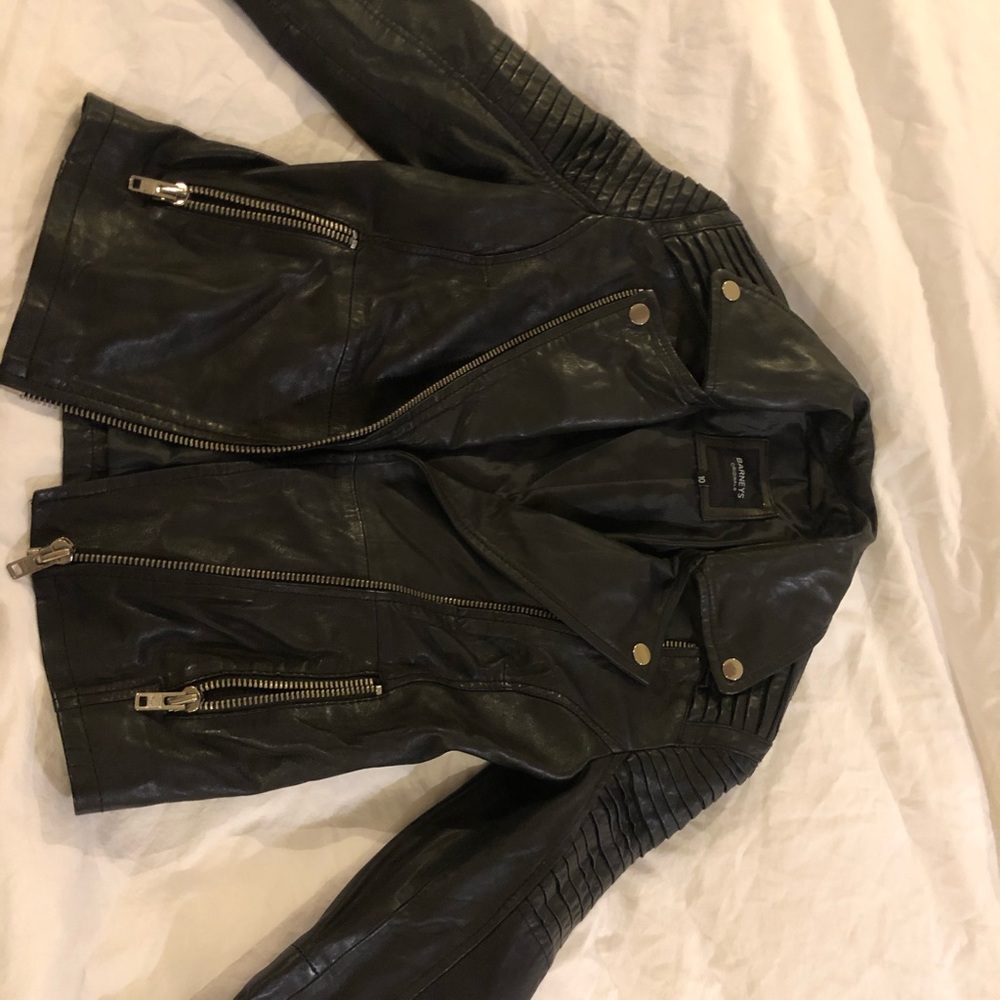 Barney’s leather jacket